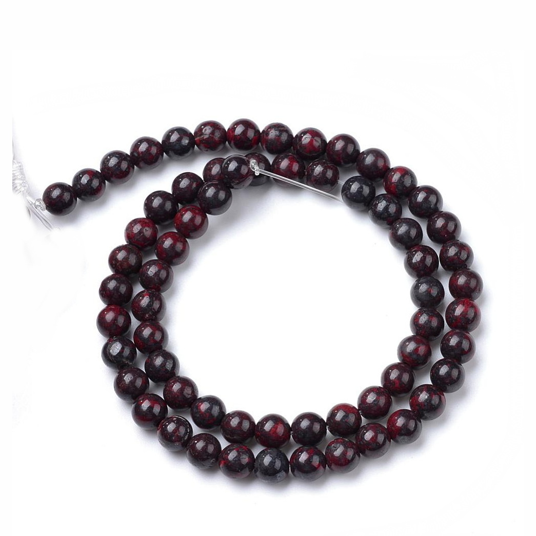 Jasper Bloodstone sferic 4mm-sir 86 buc 1 buc