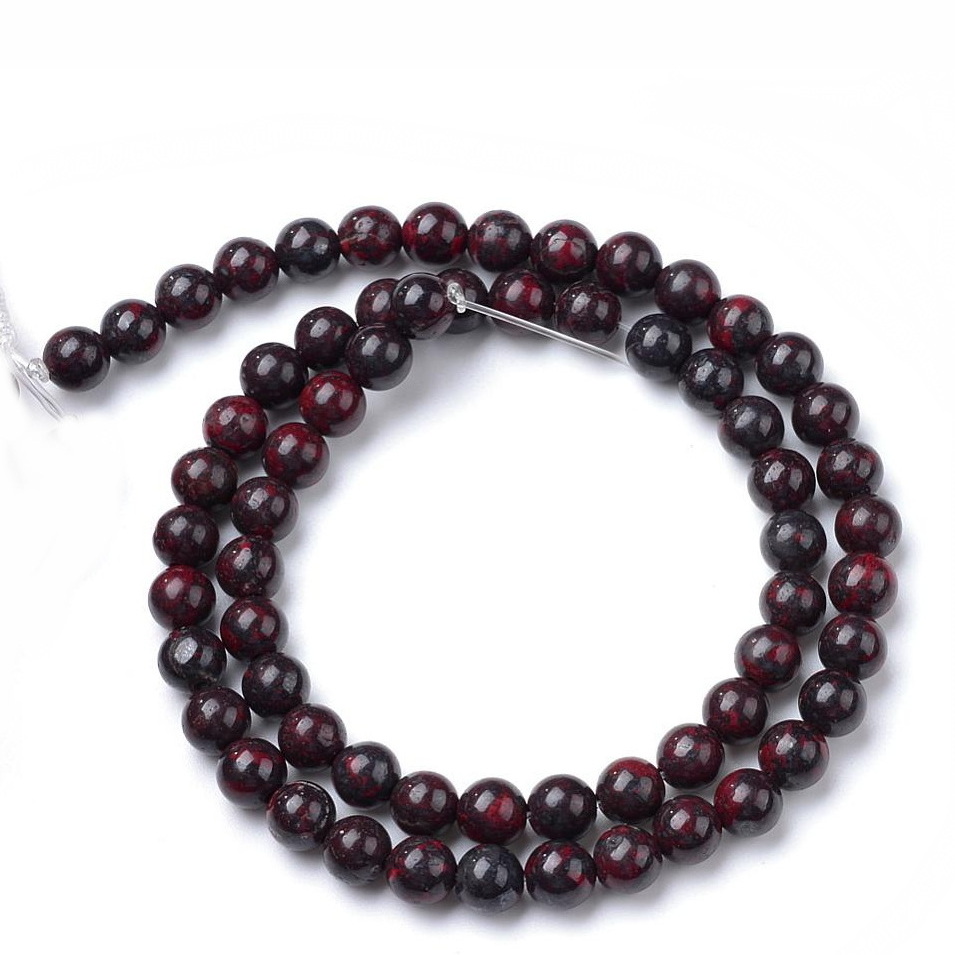 Jasper Bloodstone sferic 8mm-sir 46 buc 1 buc