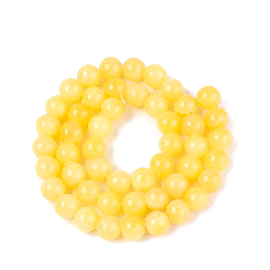 Jad galben, translucid, 8mm-sir 49 buc 1 buc
