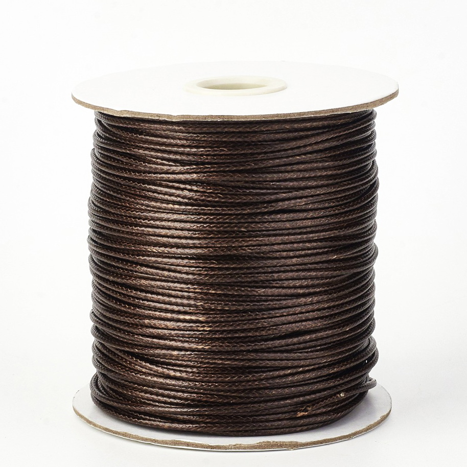 Snur poliester, cerat, maro, 1.5mm-bobina 130 m 1 buc