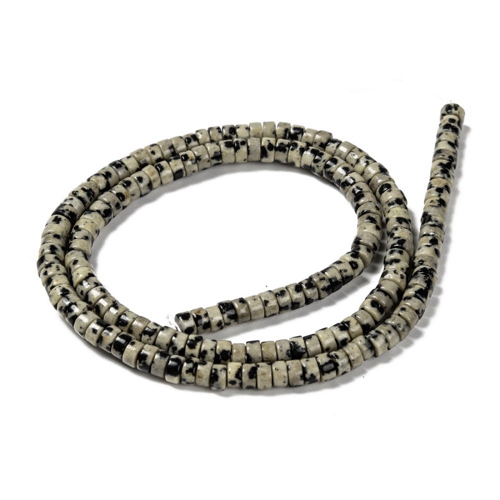 Jasp Dalmatian, disc(Heishi), 4x2.5mm-sir 160 buc 1 buc