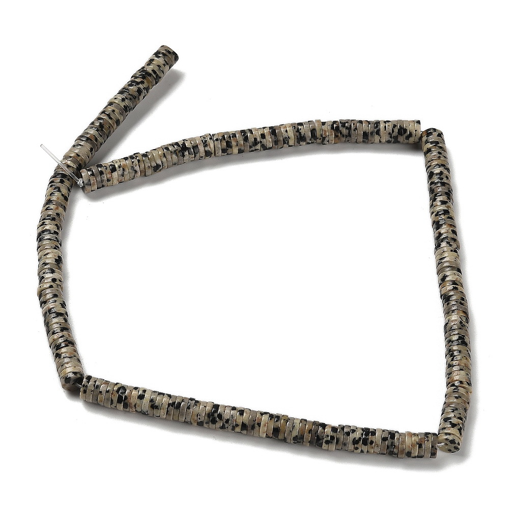 Jasp Dalmatian, disc(Heishi), 6x1.5mm-sir 237 buc 1 buc