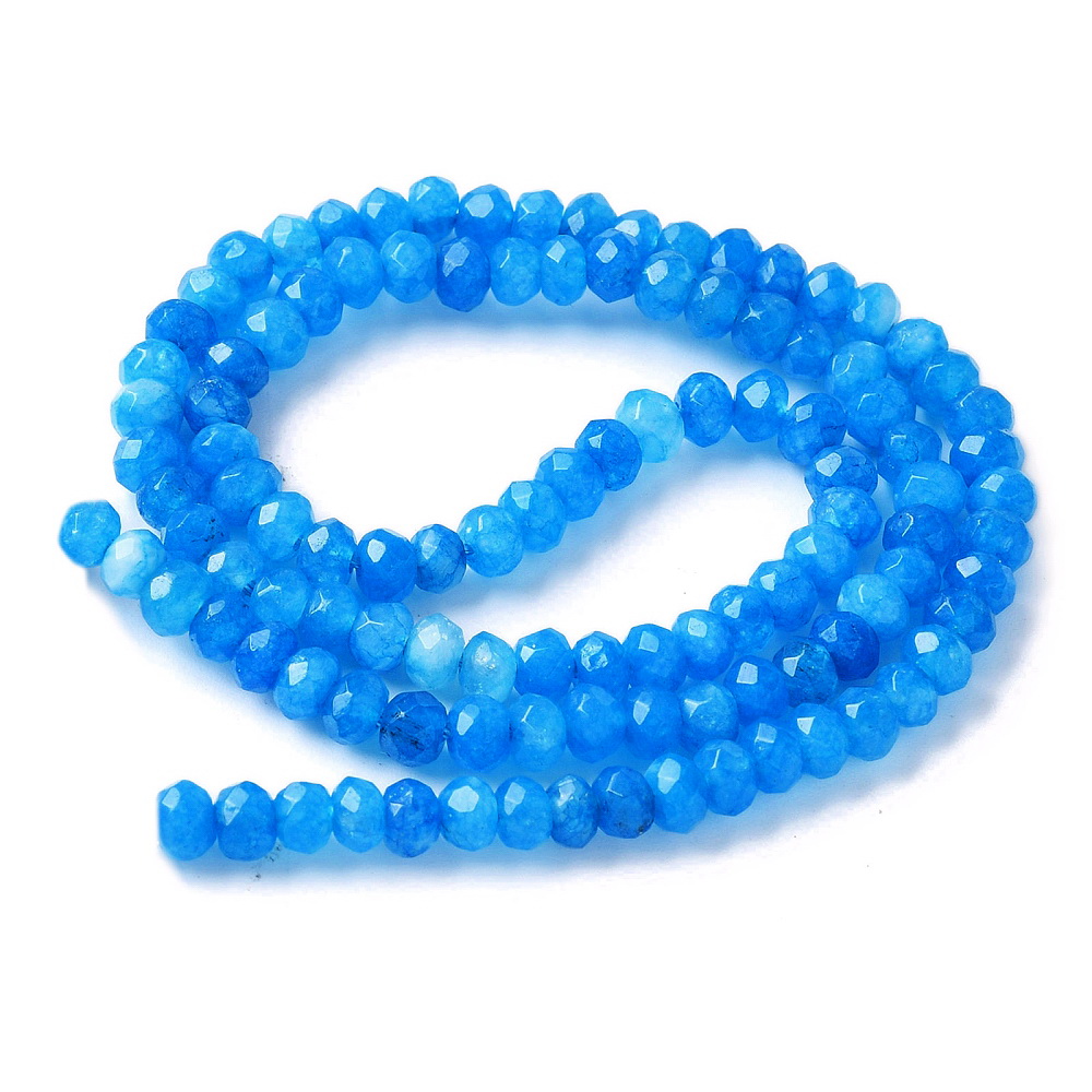 Jad Malaysia albastru deschis, rondele 4x2.5mm-sir 110 buc 1 buc