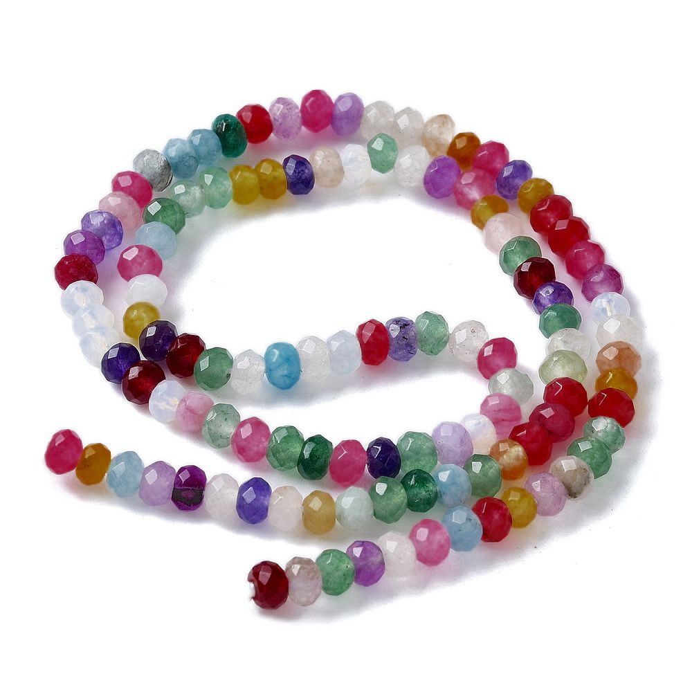 Jad Malaysia mix culori, rondele 4x2.5mm-sir 110 buc 1 buc