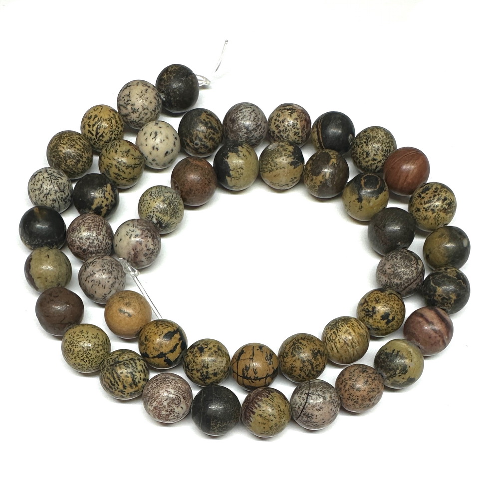 Jasp Dendritic sferic, 8-8.5mm-sir 45 buc 1 buc