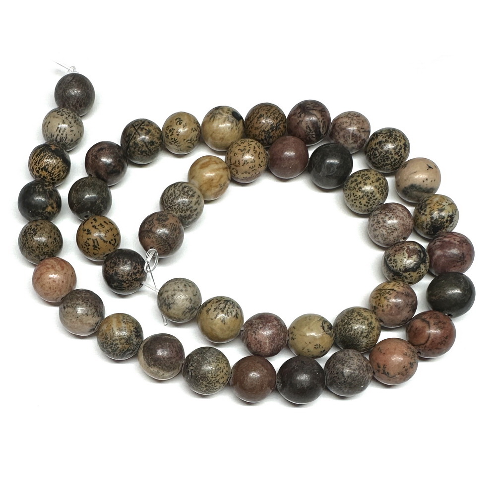 Jasp Dendritic, Chohua Jasper, 8.5mm-sir 47 buc 1 buc