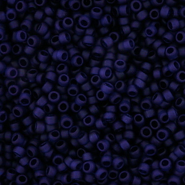 Margele TOHO rotunde 15/0 : Transparent-Frosted Cobalt 20 g