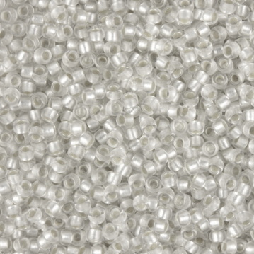 Margele TOHO rotunde 15/0 : Silver-Lined Frosted Crystal 20 g