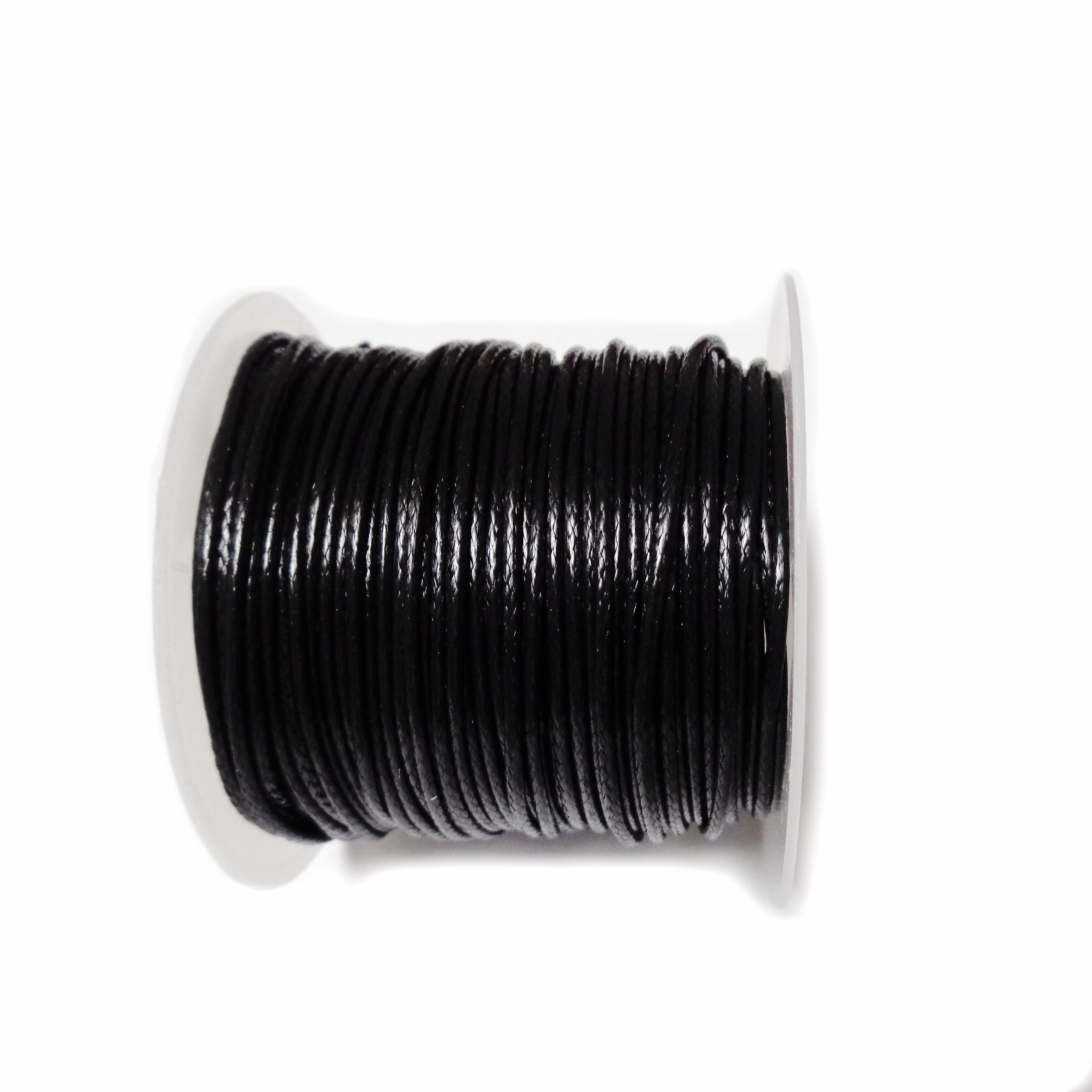 Snur poliester, cerat, negru, 1mm-bobina 10m 1 buc