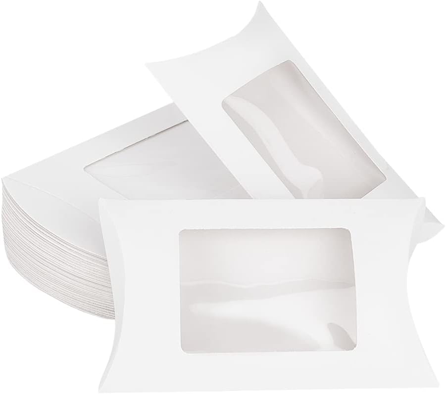 Cutie carton alb cu fereastra acetofan, 12x8x2cm 1 buc