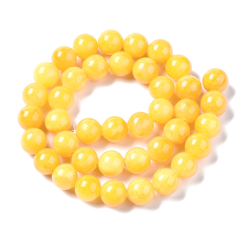 Jad galben, translucid, 10mm-sir 39 buc 1 buc