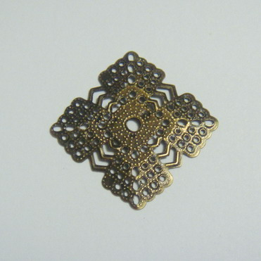 Pandantiv/conector filigran bronz, 23mm