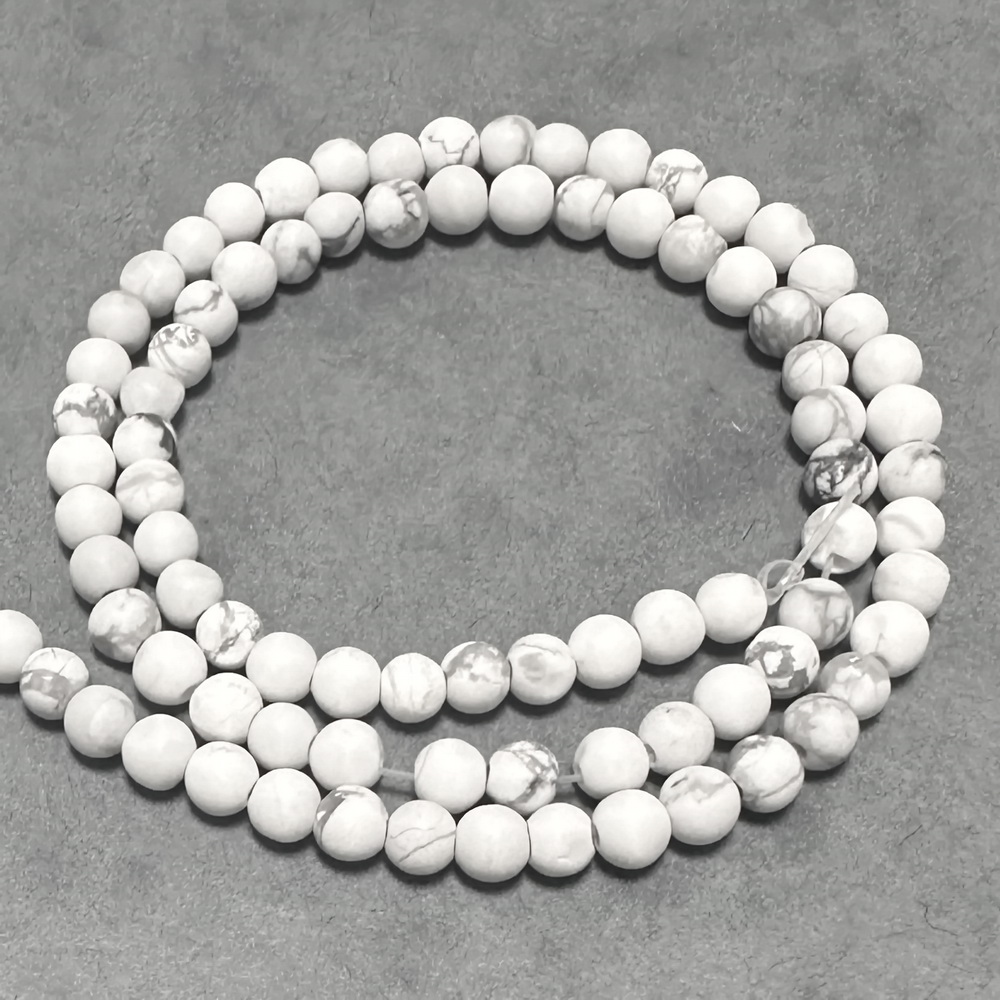 Howlite alb, mat,  sfere 4mm-sir 96 buc 1 buc