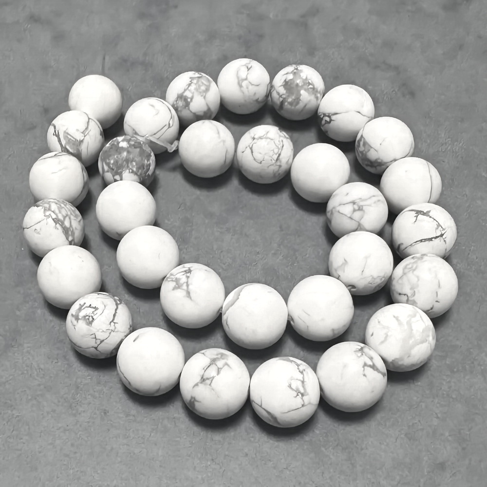 Howlite alb, mat, sfere 12mm-sir 31 buc 1 buc