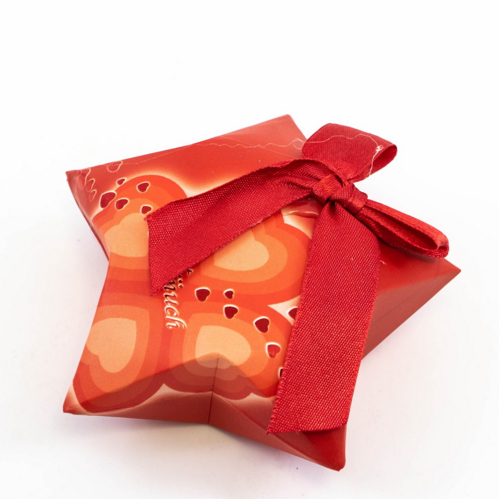 Cutie carton, forma stea rosie, 5~8cm 1 buc