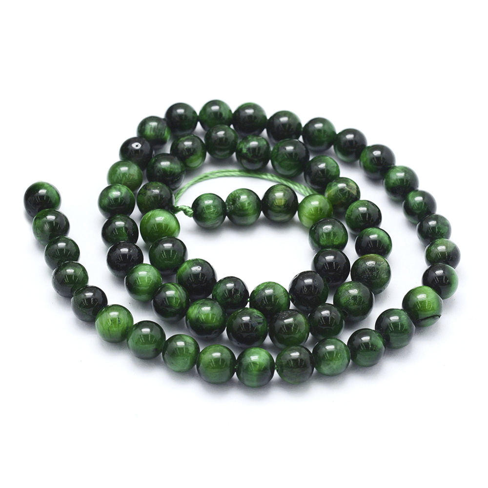 Ochi de tigru verde, 6mm-sir 60 buc 1 buc