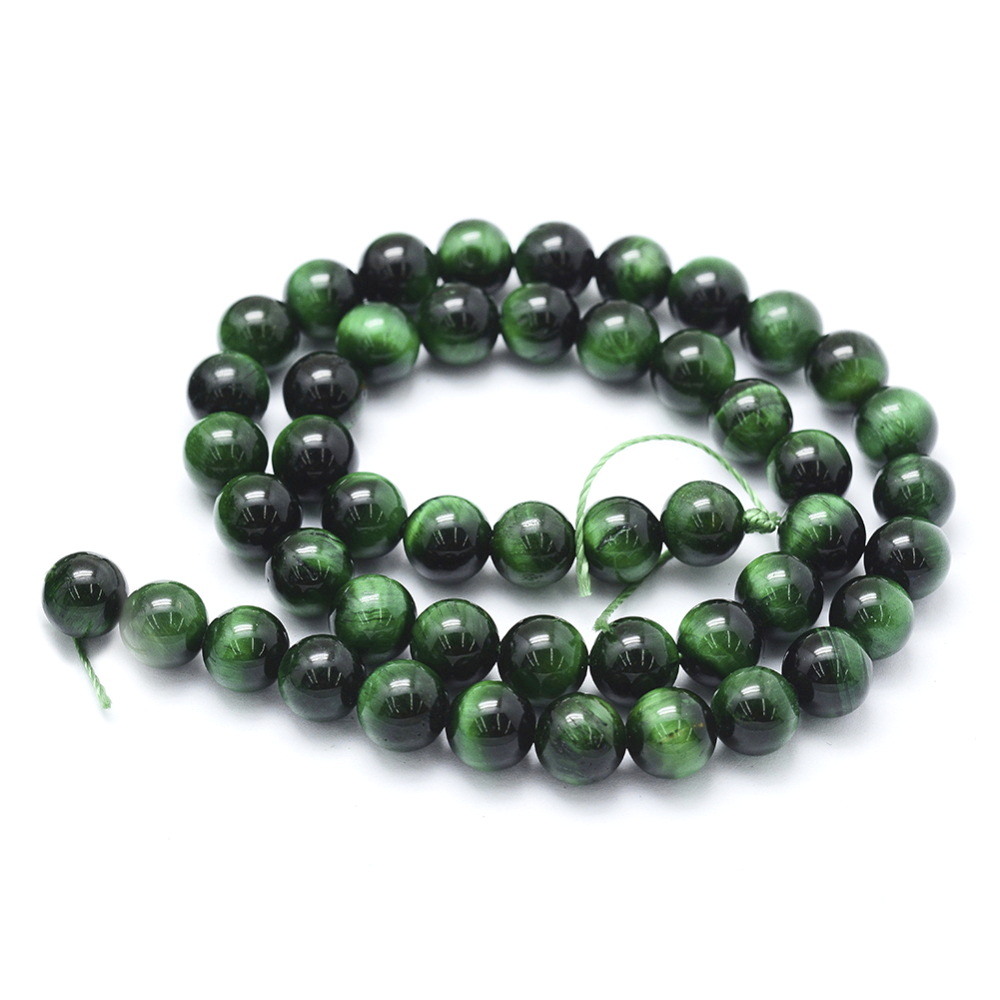 Ochi de tigru verde, 8mm-sir 48 buc 1 buc