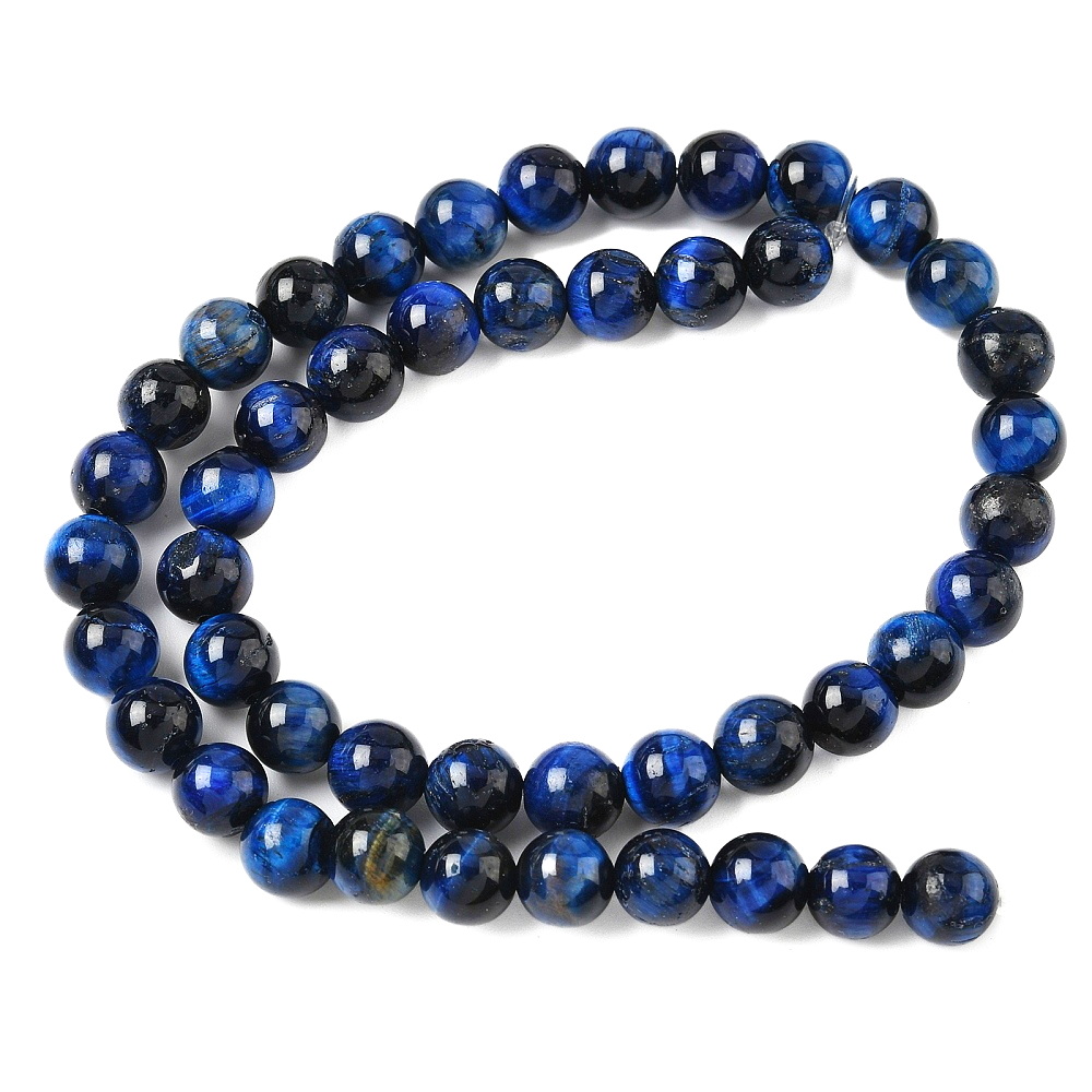 Ochi de tigru colorat albastru 8.5mm-sir 46buc 1 buc