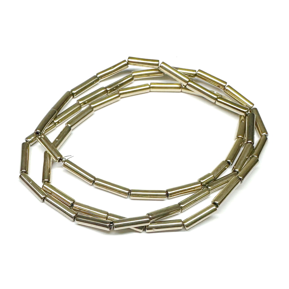 Hematit electroplacat auriu, tub 8x2mm-sir 51 buc 1 buc