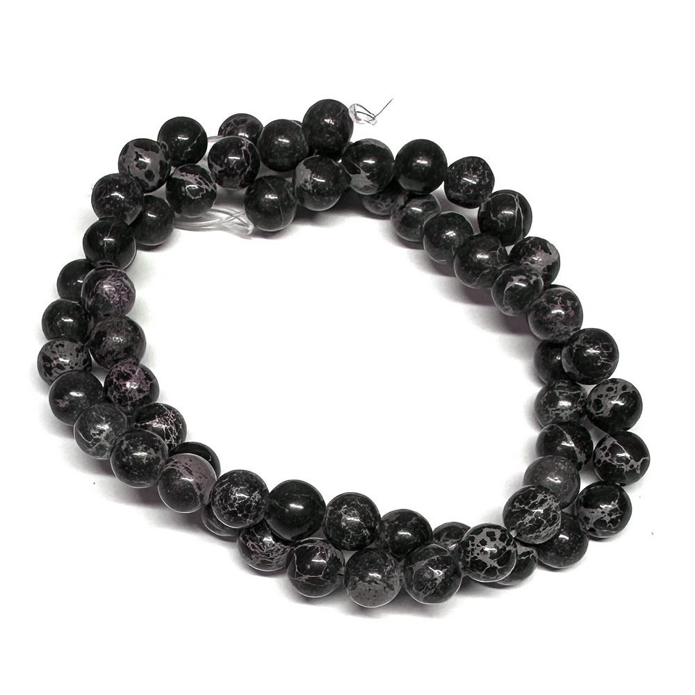 Jasp imperial negru 6mm-sir 62 buc 1 buc