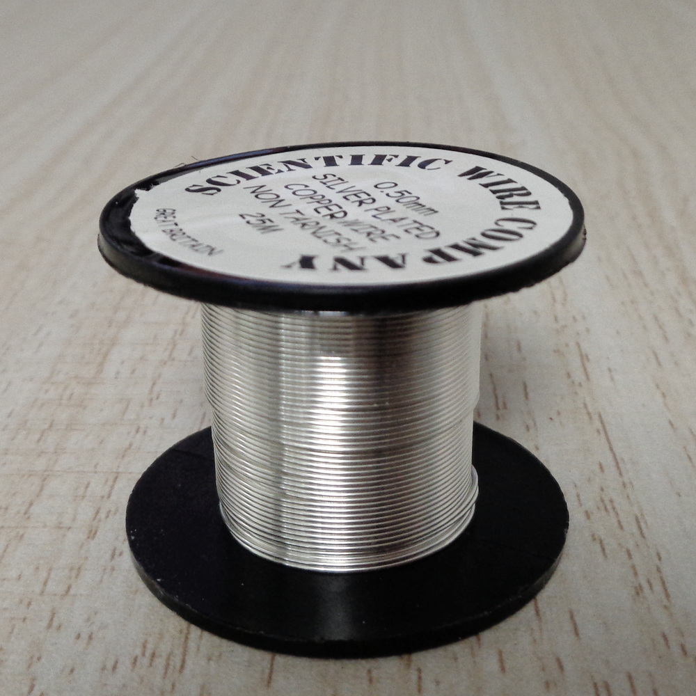 Sarma modelaj NON TARNISH, placata cu argint, 0.5mm-bobina 25 m 1 buc