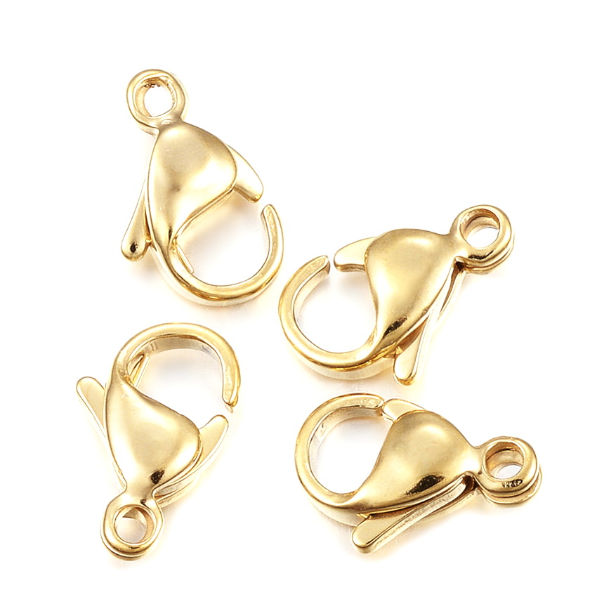 Inchizatoare ovala  otel inoxidabil 304(IP), auriu, 19x12x5mm 1 buc