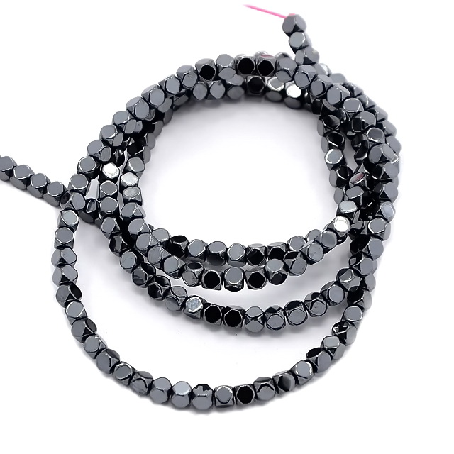 Hematit cubic cu muchiile rotunjite, 2x2x2mm-sir 175 buc 1 buc