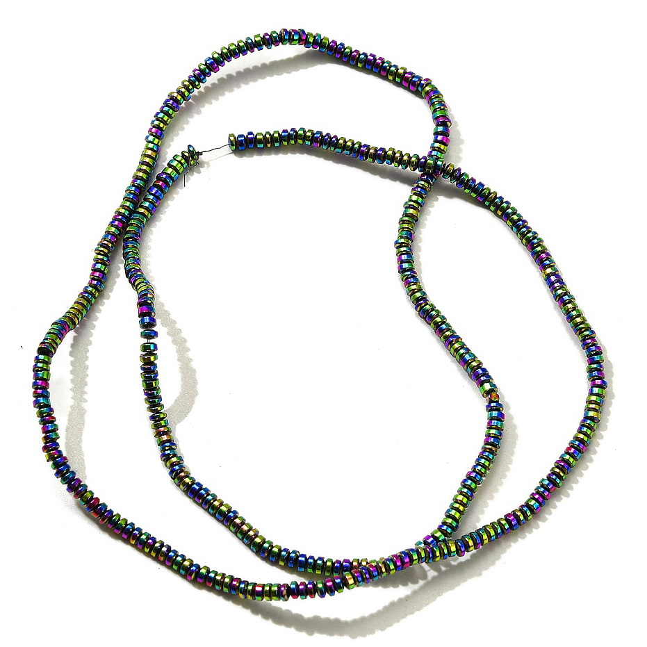 Hematit disc(Heishi) 2x0.6 mm, electroplacat multicolor-sir 360 buc 1 buc