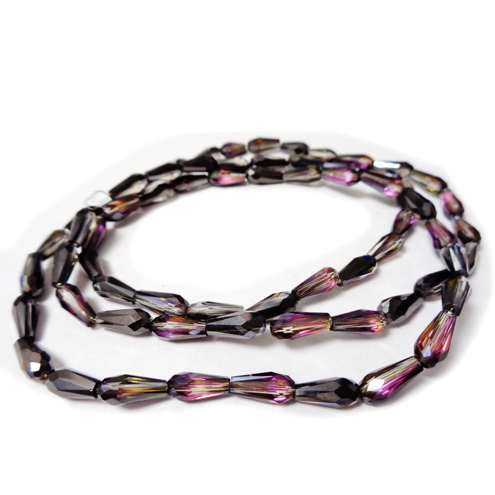 Cristale lacrima negre-electroplacate 9~9.5x4mm-sirn67-68buc 1 buc