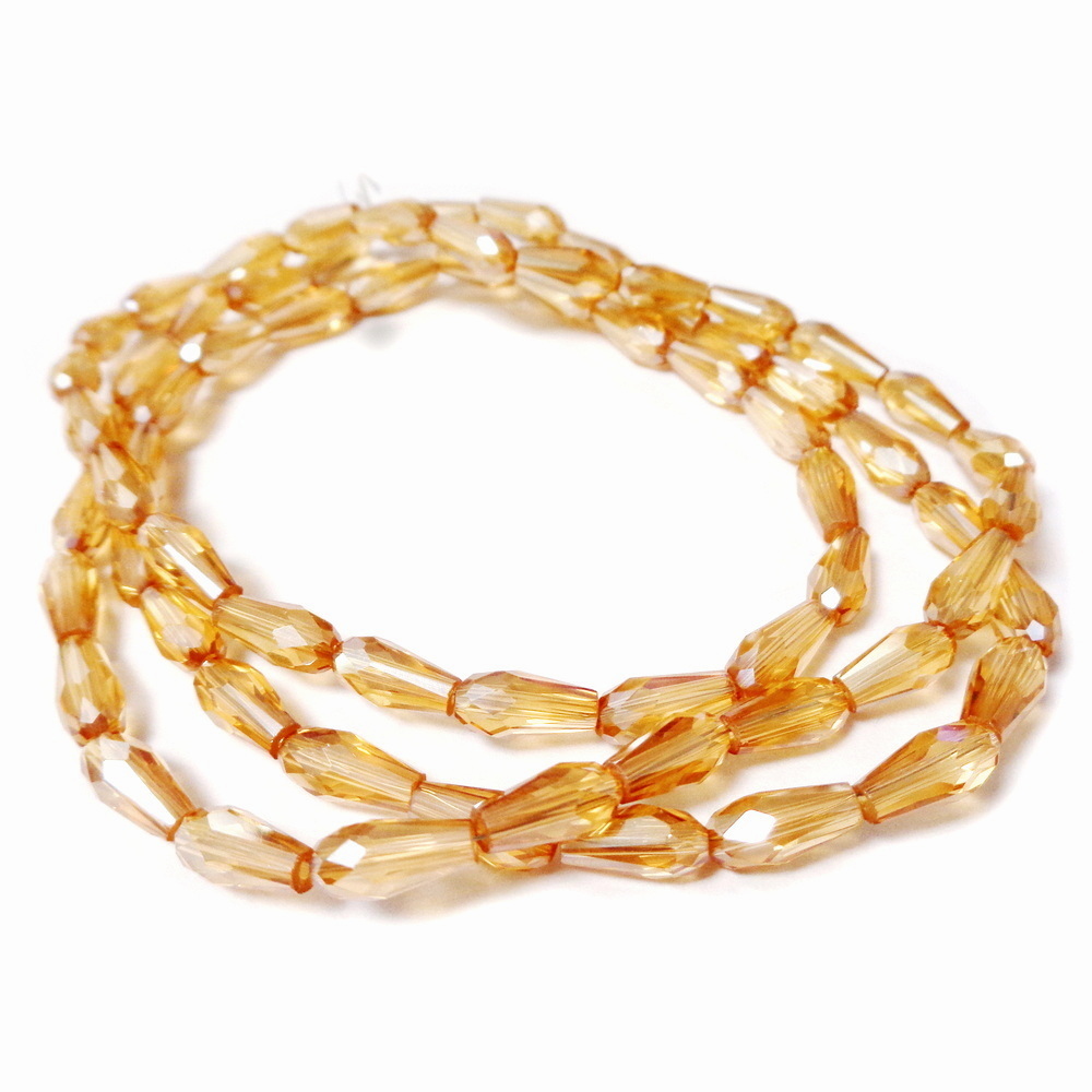 Cristale lacrima electroplacate roz-casa, 9~9.5x4mm-sir 67-68 buc 1 buc