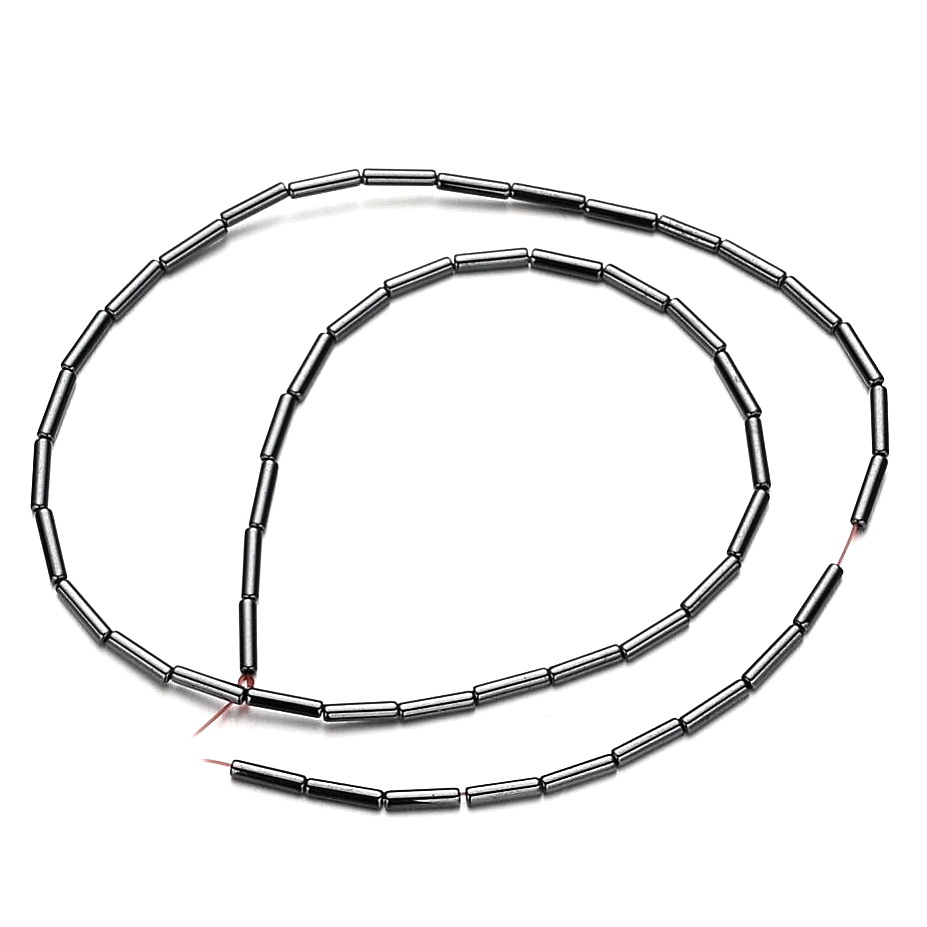 Hematit tubular 8x2mm-sir 50 buc 1 buc