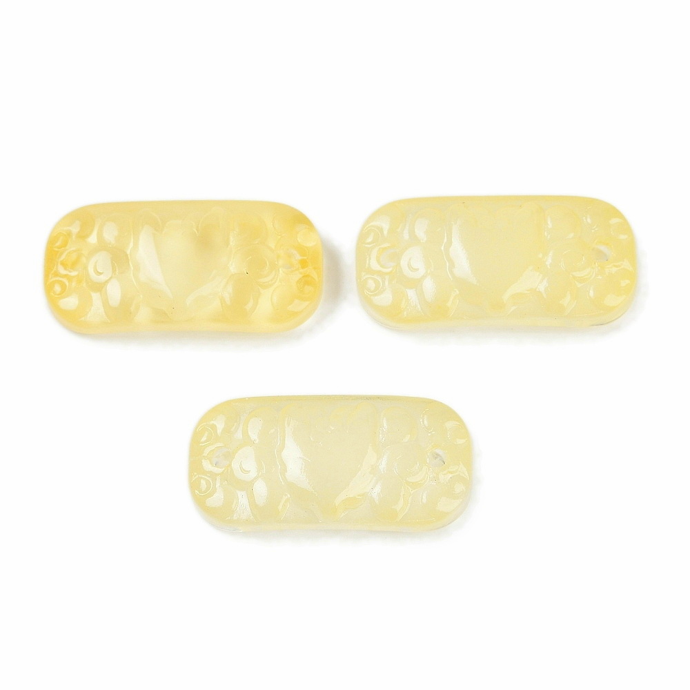 Conector/link sticla aurie, transparenta, 25x12x6.5mm 1 buc