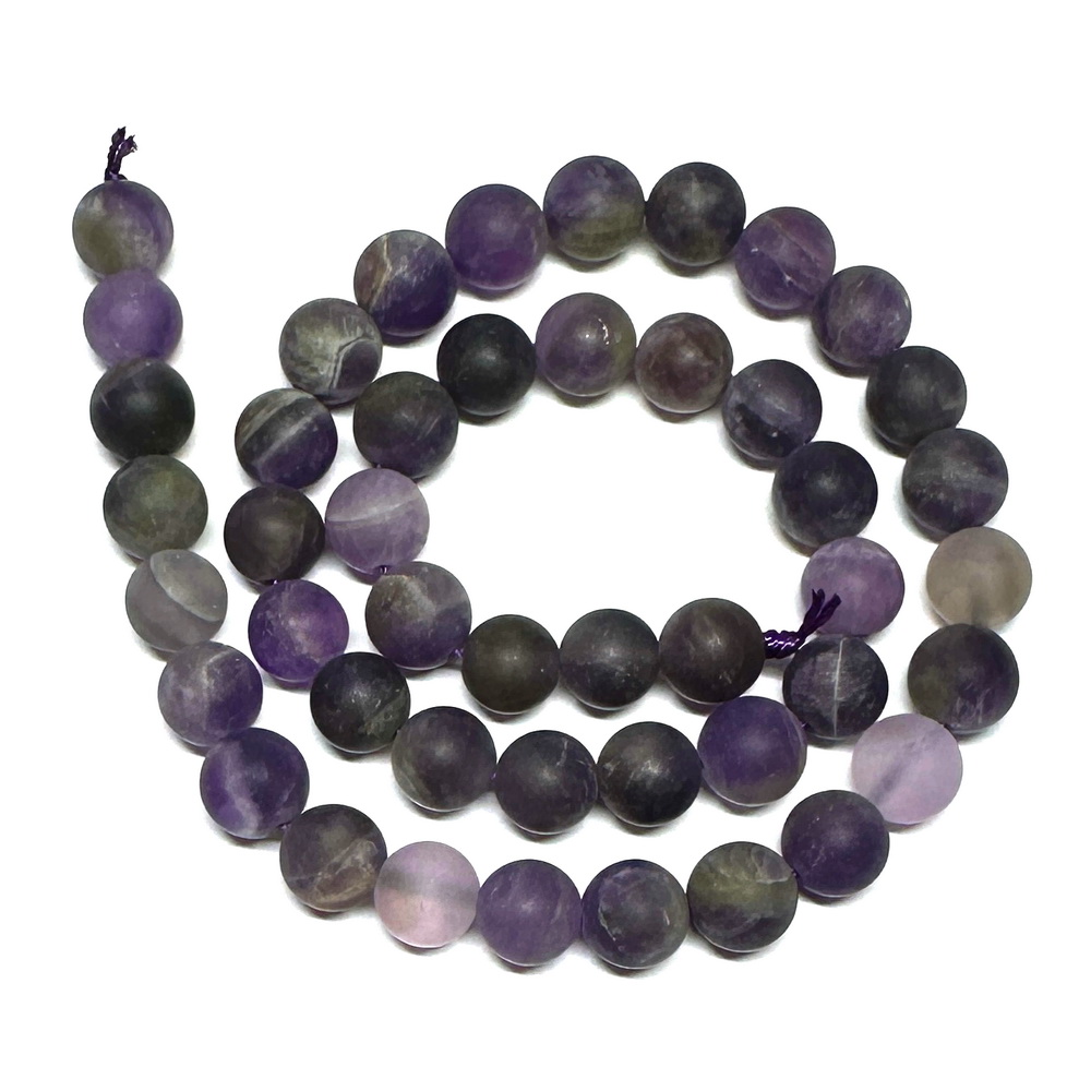 Ametist mat(frosted) 8mm-sir 50 buc 1 buc