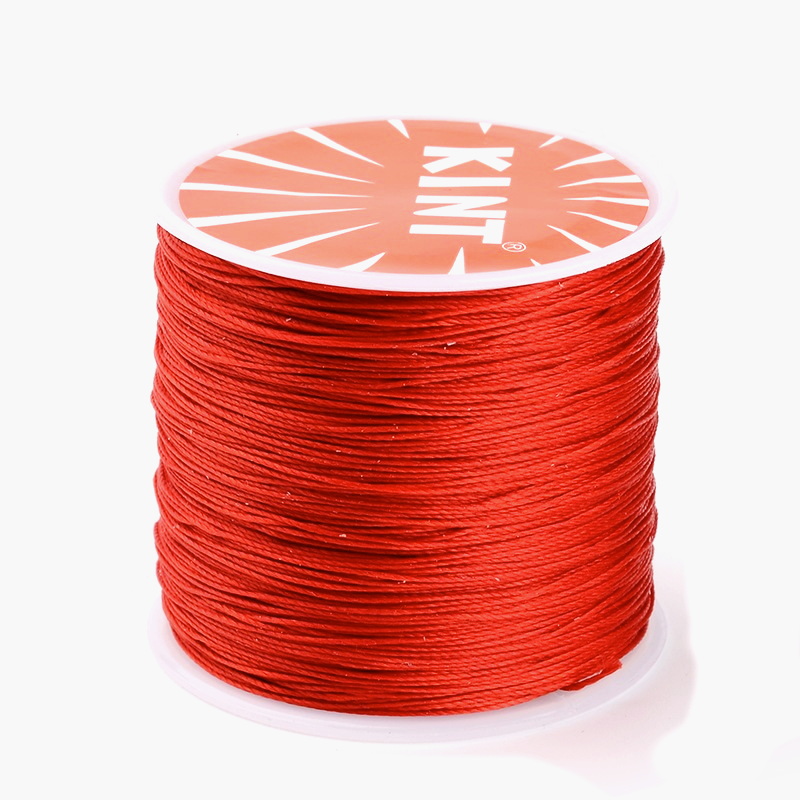 Snur poliester, cerat, rosu, grosime 0.45mm-bobina 160m 1 buc