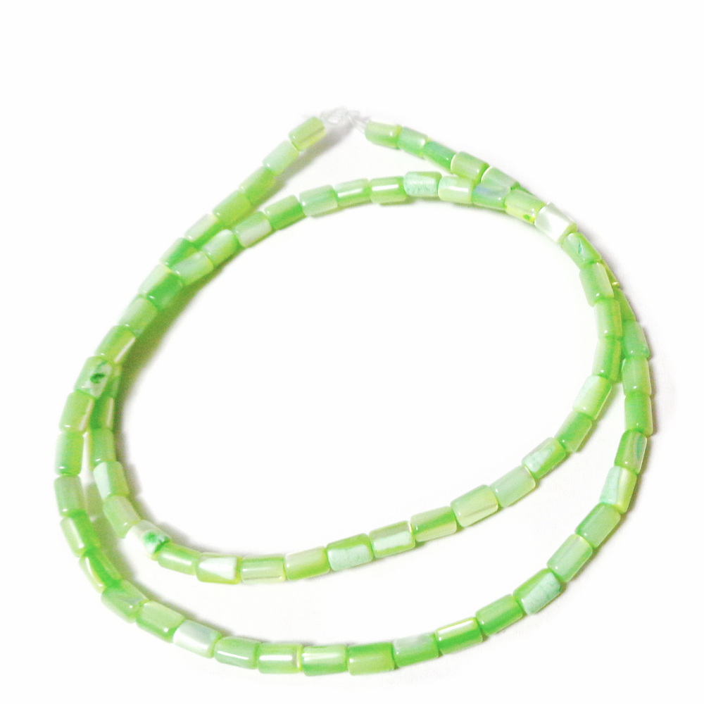 Sidef tubular 5x3.5mm, verde deschis-sir 79buc 1 buc