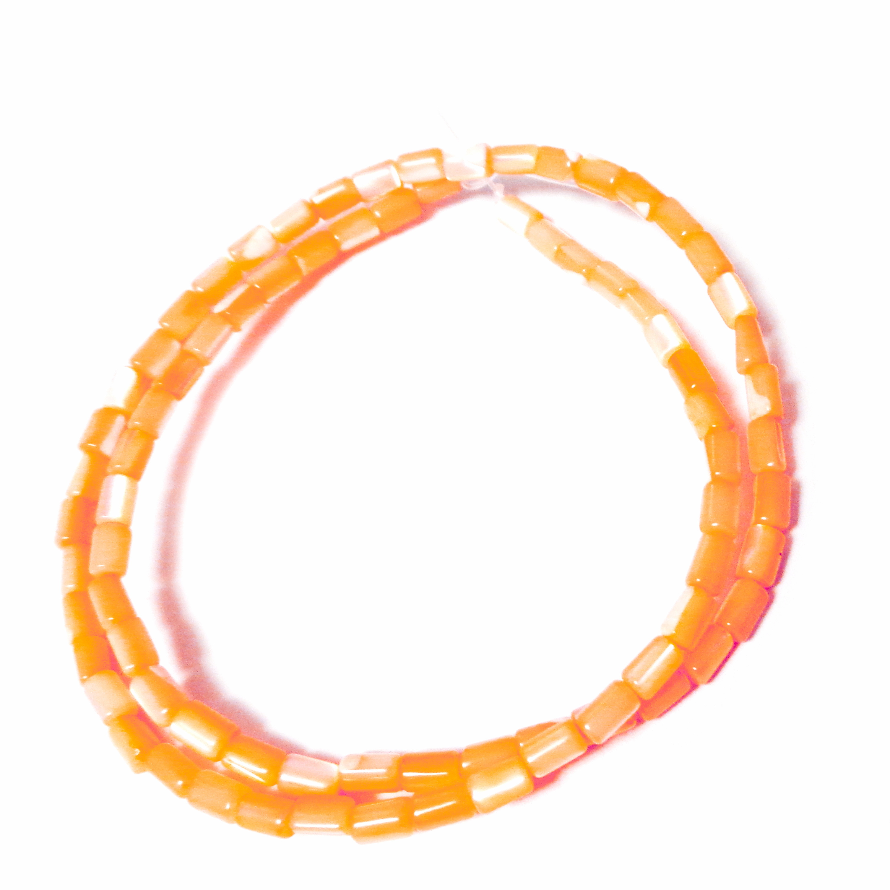 Sidef tubular 5x3.5mm, portocaliu-sir 79buc 1 buc