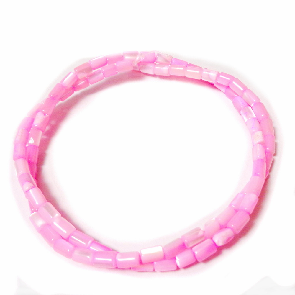 Sidef tubular 5x3.5mm, roz deschis-sir 79buc 1 buc