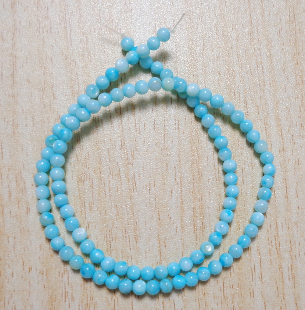 Sidef bleu, sferic,4mm-sir 100 buc 1 buc