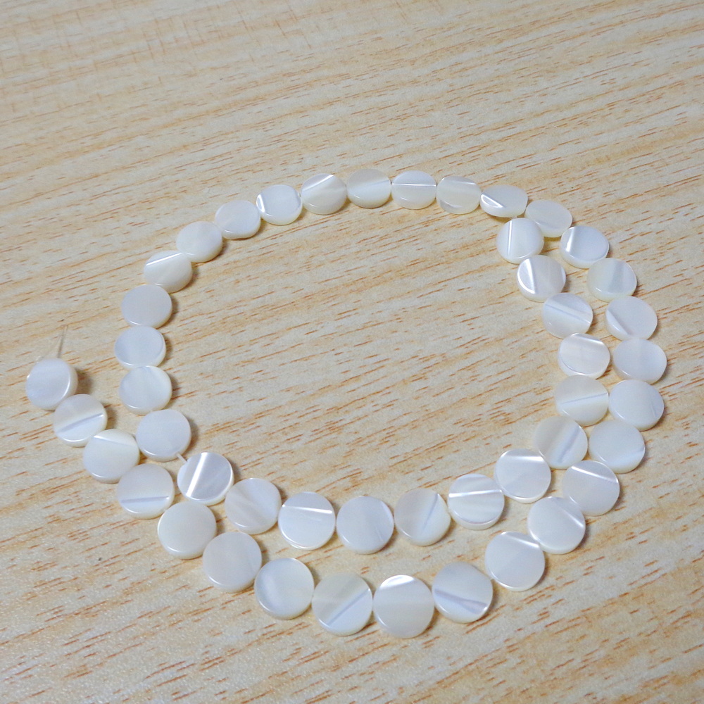 Sidef ocean alb, rotund, 8.5x2mm-sir 44 buc 1 buc