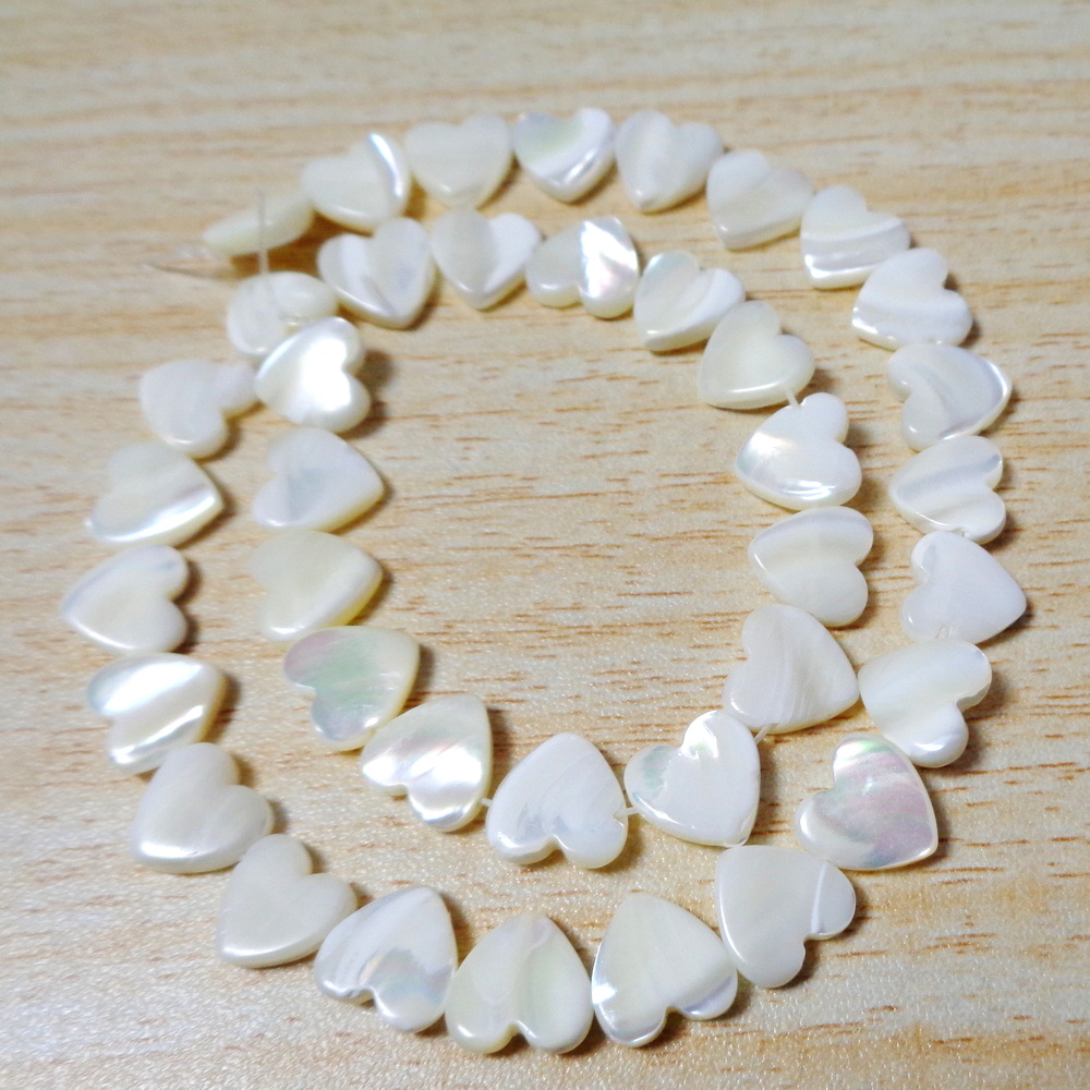 Sidef ocean alb, inima 10x10x2.5mm-sir 39 buc 1 buc