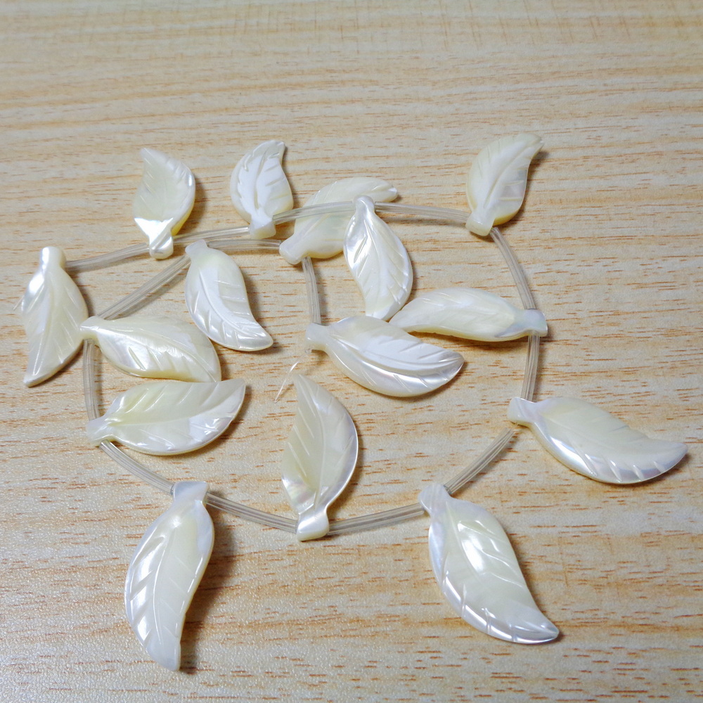 Sidef ocean alb, frunza 32x14x4.5mm-sir 15 buc 1 buc