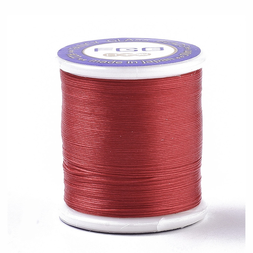 Ata nylon rosie pt. cusut margele nisip, 0.1mm-rola 50m 1 buc