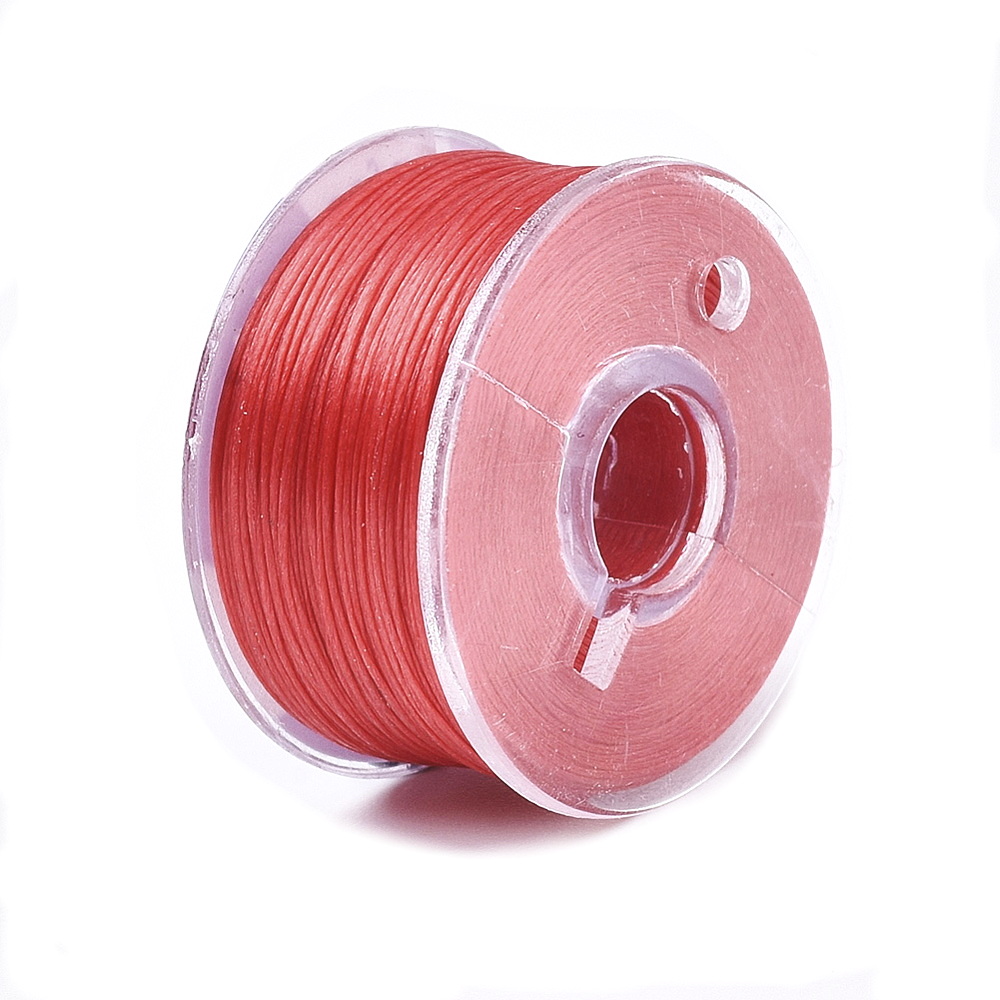 Ata nylon rosie, pt. cusut margele nisip, 0.1mm-rola 46m 1 buc