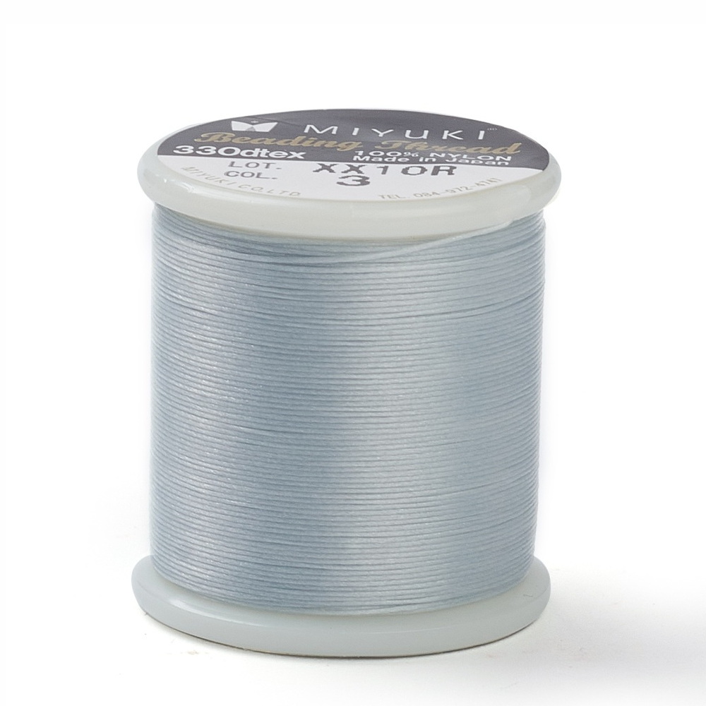 Ata nylon pt.margele Miyuki, albastru deschis-gri, 0.2mm-bobina 50 m 1 buc
