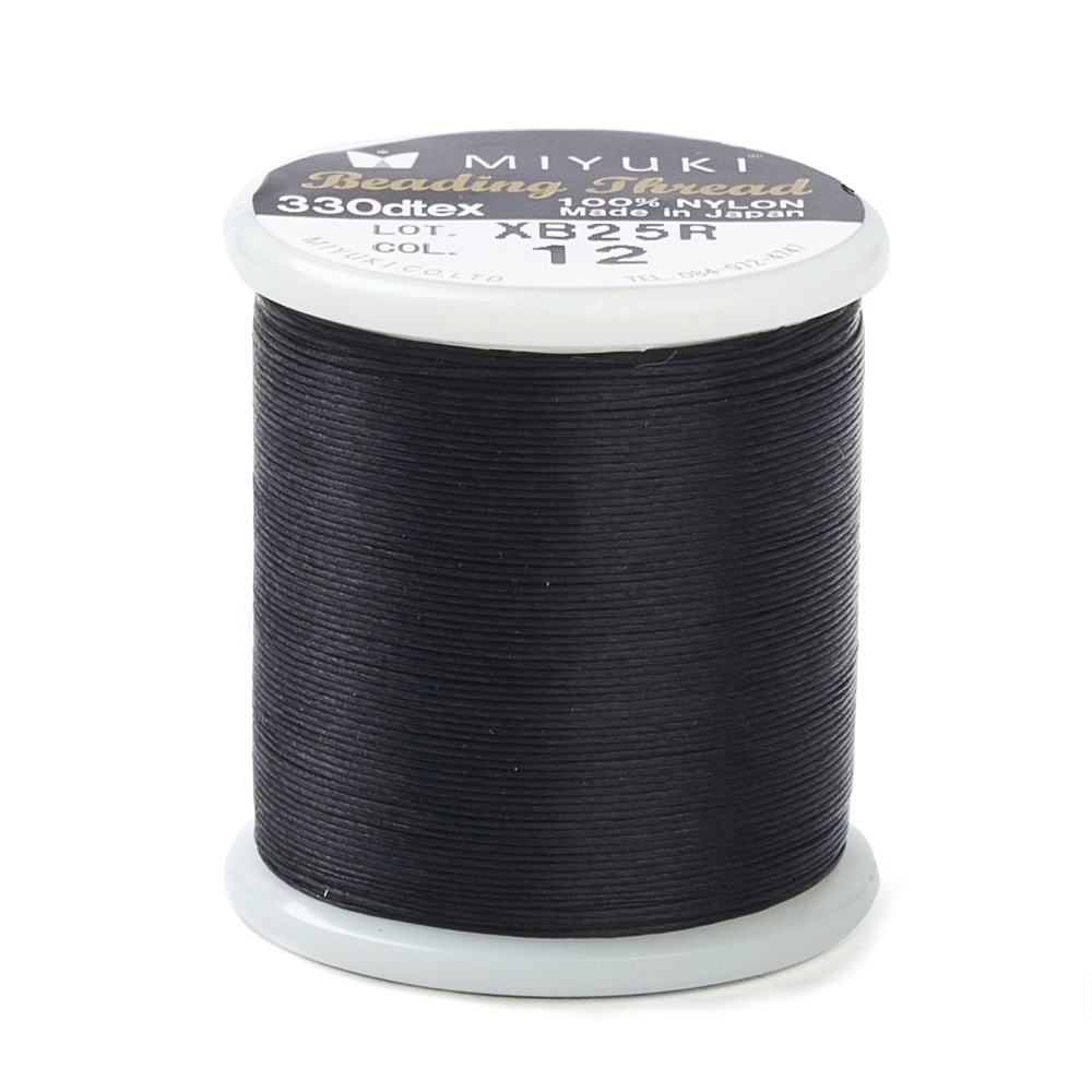 Ata nylon pt.margele Miyuki(nisip), neagra, 0.2mm-bobina 50 m 1 buc