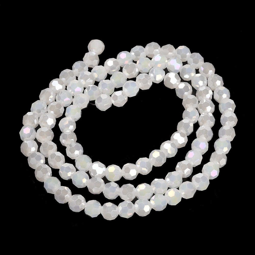 Cristale rotunde 6mm, albe-semitransparente-sir 91 buc 1 buc