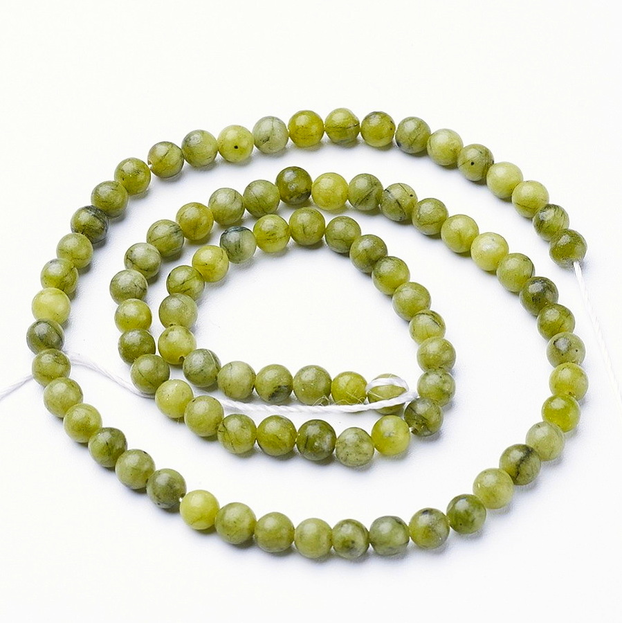 Jad TaiWan sferic verde deschis, 4mm-sir 86 buc 1 buc