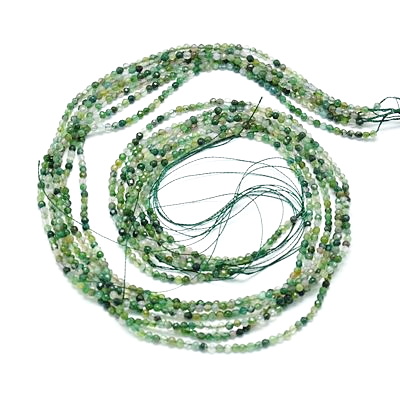 Moss agate fatetate 2mm-sir 185 buc 1 buc