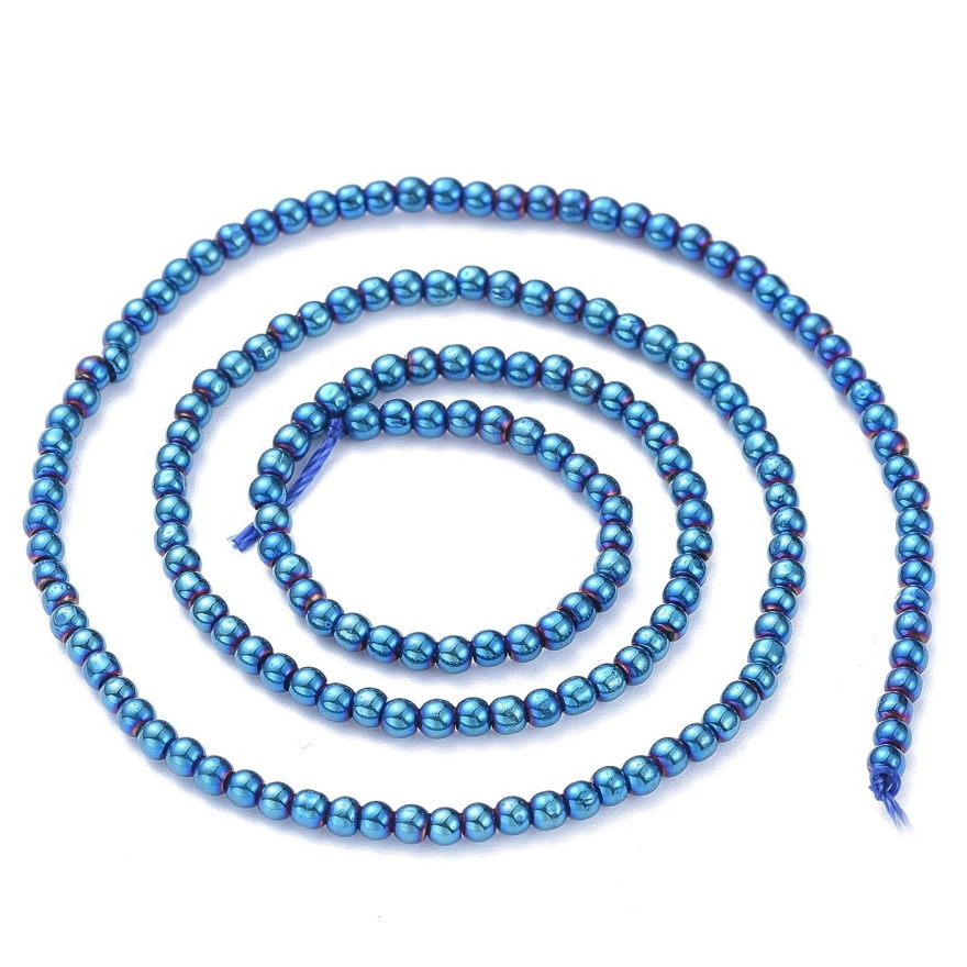 Margele sticla sferice 2mm, albastre-sir 150 buc 1 buc