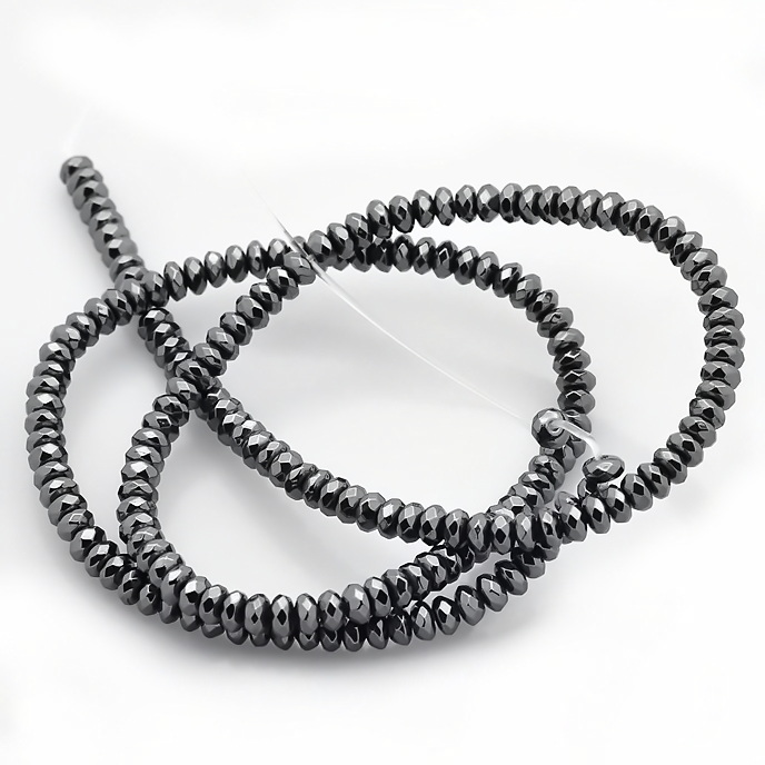 Hematit electroplacat negru, rondele 4x2mm-sir 188 buc 1 buc
